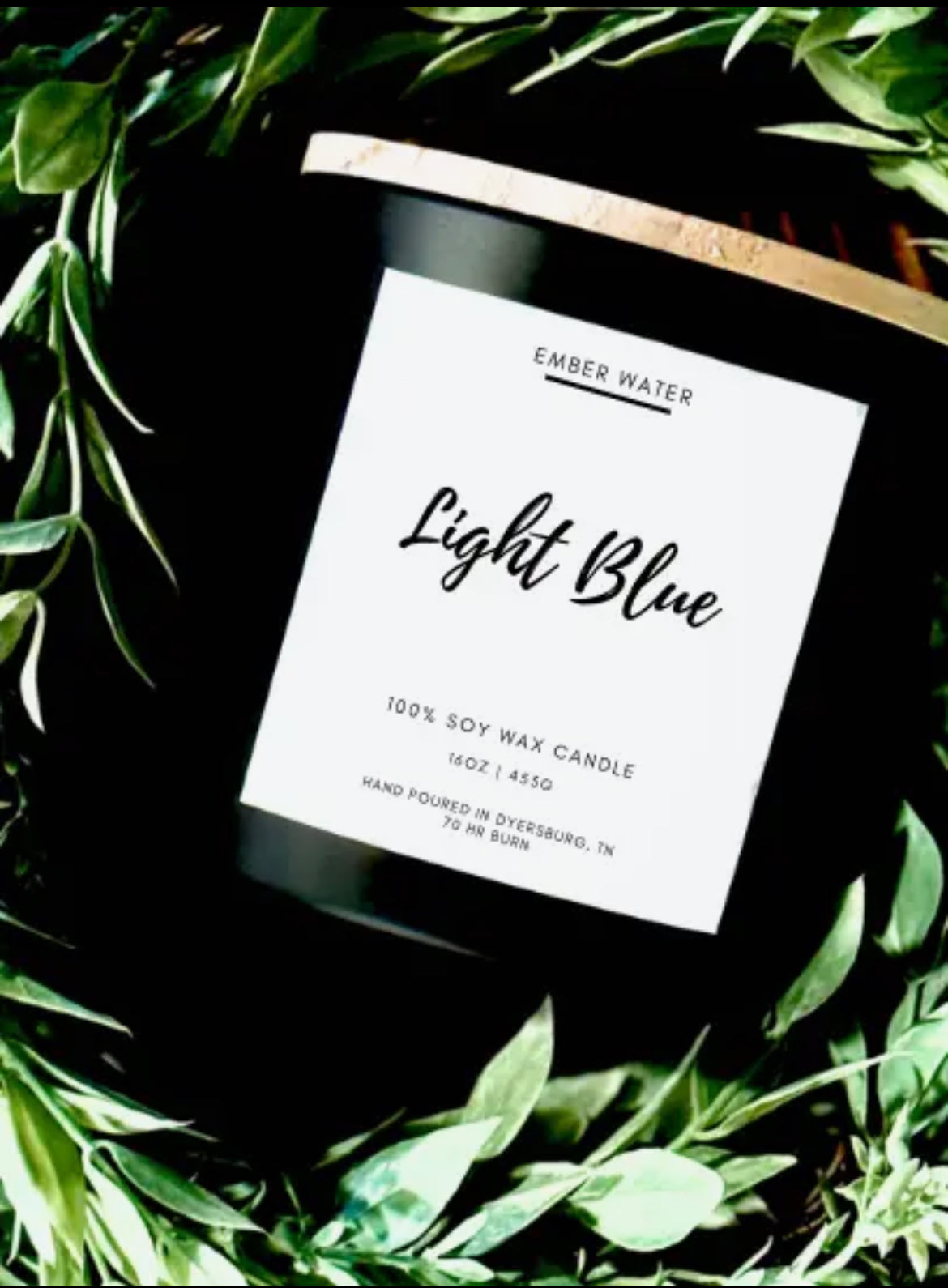 16 oz Light Blue Candle